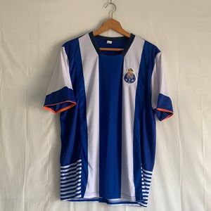 FC PORTO Blue and White Striped Men's Jersey